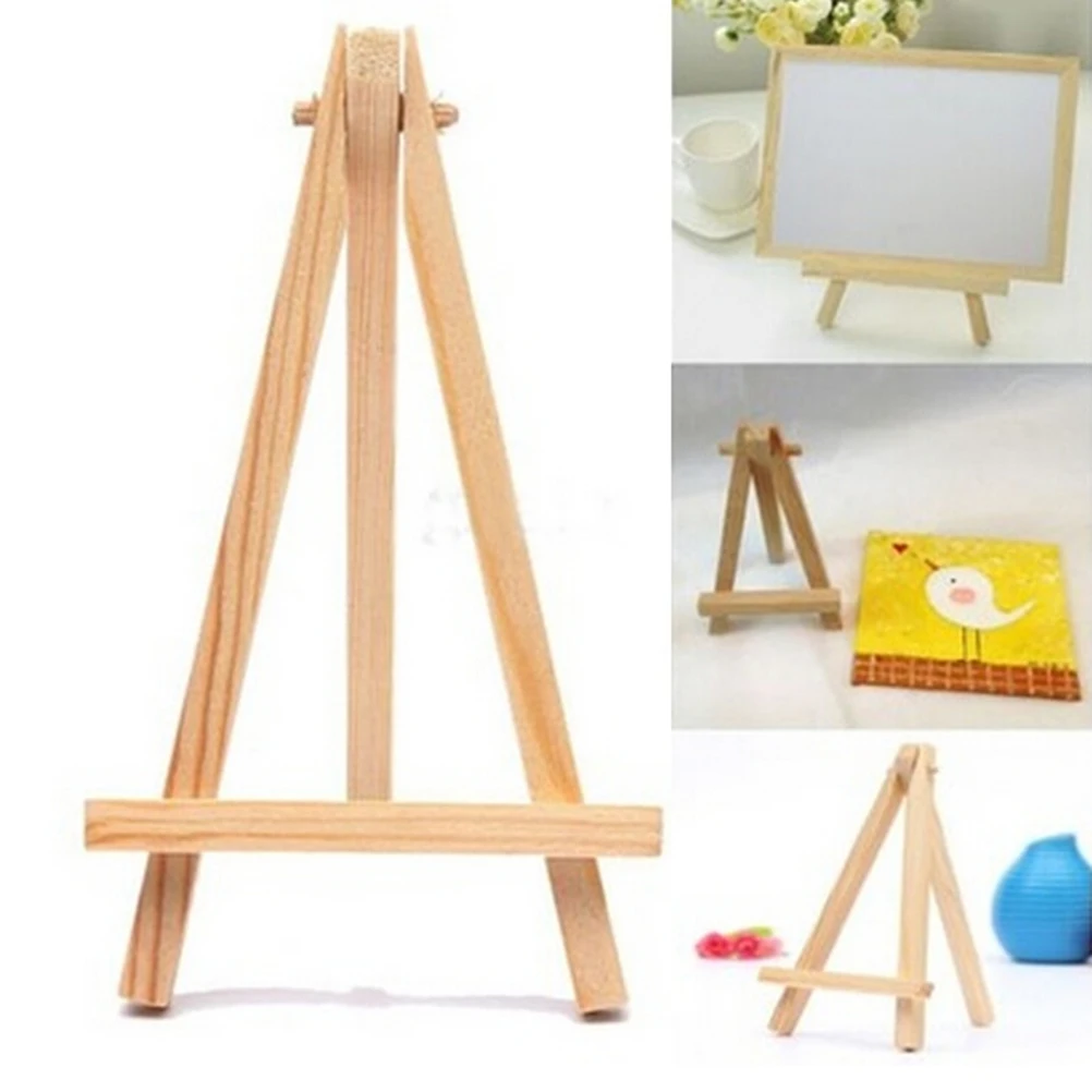 1pc Mini Wooden Cafe Table Number Easel Wedding Place Name Card Holder Stand