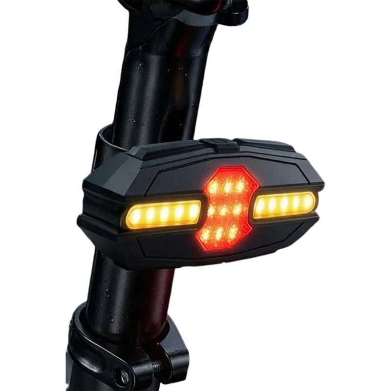 ABJF-Smart Wireless Remote Bicycle Tail Light With Turn Signal, Brake Sensor, Horn & Alarm