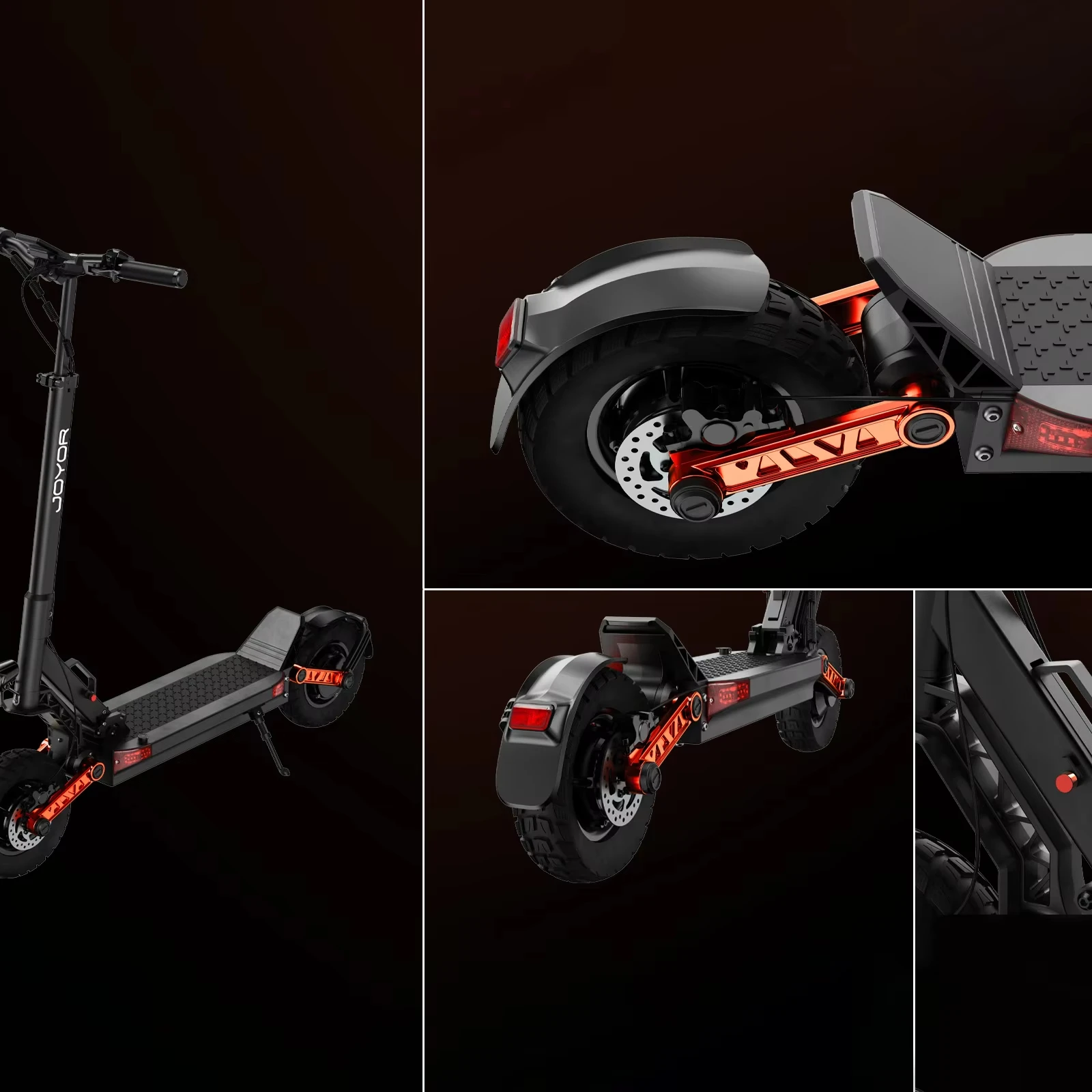 JOYOR S10-s-z E-Scooter 1000W * 2 Doppelmotor 60V18AH Hochleistungs-Lithiumbatterie 10 Zoll Offroad-Reifen Hydraulische Bremse Aluminiumlegierung Leichtgewichtiger 30KG Rahmen All-Terrain-Pendler-Scooter Maximale Reichweite 80km Maximale Geschwindigkeit 60km/h Elektroroller – Detail 23