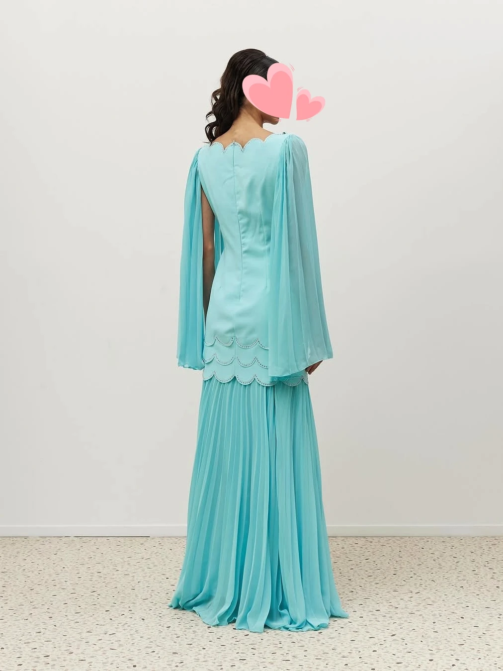Oisslec robes de bal élégant Vintage doux bleu perles en mousseline de soie élégant personnalisé Occasion formelle robe de bal robes de soirée