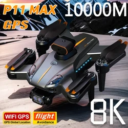 P11 Pro Max Drone 8K 5G GPS profesjonalne zdjęcia lotnicze HD z dwoma kamerami unikania przeszkód bezszczotkowy Quadrotor prezenty dla dzieci