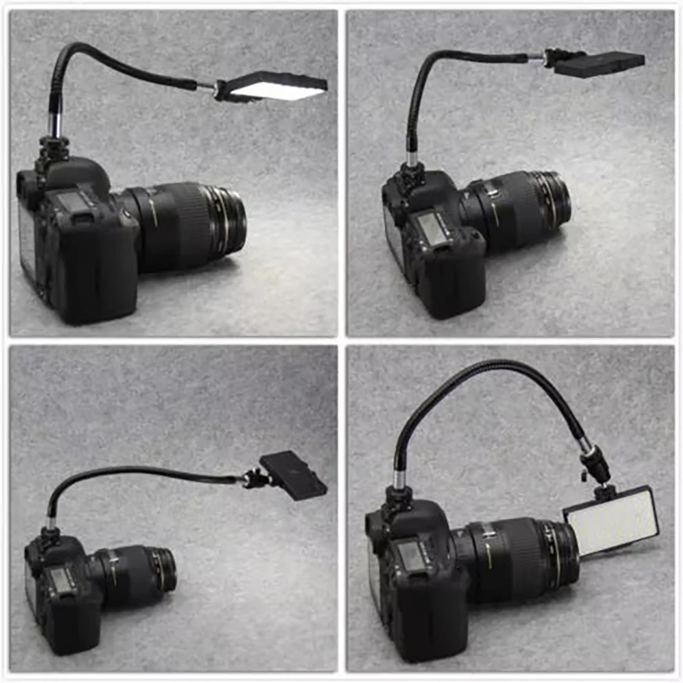 Kamera lengan ajaib kepala bola Mini, 1/4 inci sekrup, lengan ajaib, kamera makro, braket fleksibel Panel LED, untuk kamera tripod, benang 1/4-20, lengan sepatu panas