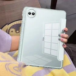 Huawei Matepad 용 태블릿 케이스 12X 2024 Air 12 Pro12.2 SE 11 11.5 S PaperMatte Pro11 10.4 10.8 플립 가죽 펜 슬롯 커버 Coque