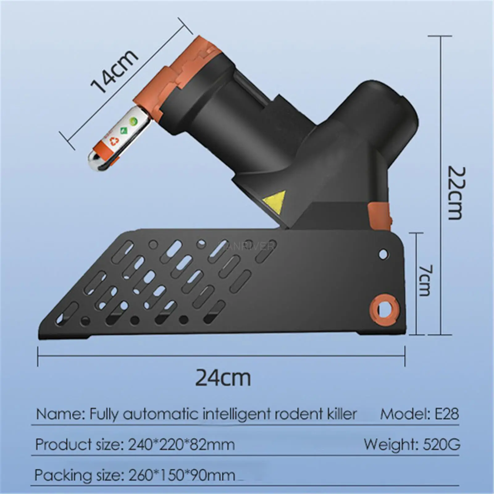 Intelligent automatic air pressure rodent exterminator indoor household rodent exterminator mouse continuous mouse trap