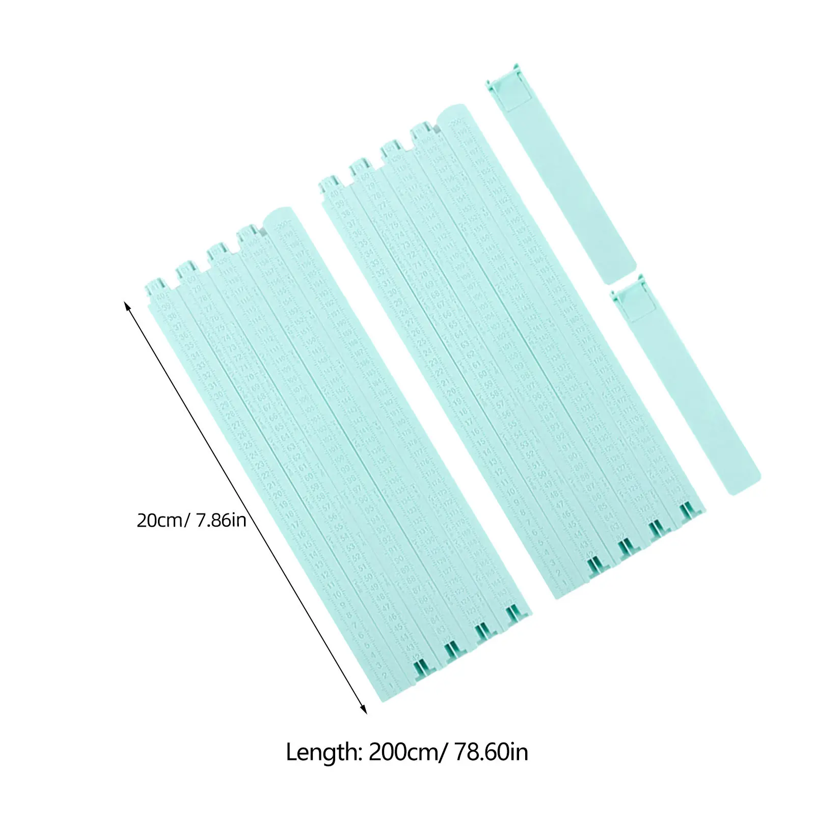 2Pcs Height Chart for Kids Plastic Wall Growth Chart Kids Height Measurement Tool Clear Record Development Decorative