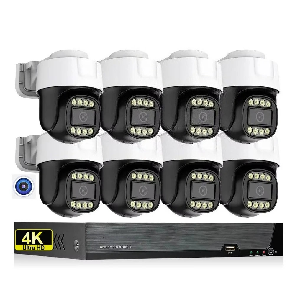 

Full HD 4k 8mp Ptz System 8ch Outdoor Waterproof POE Camera Nvr Kit Cctv Outdoor Security Camera System Nvr Set