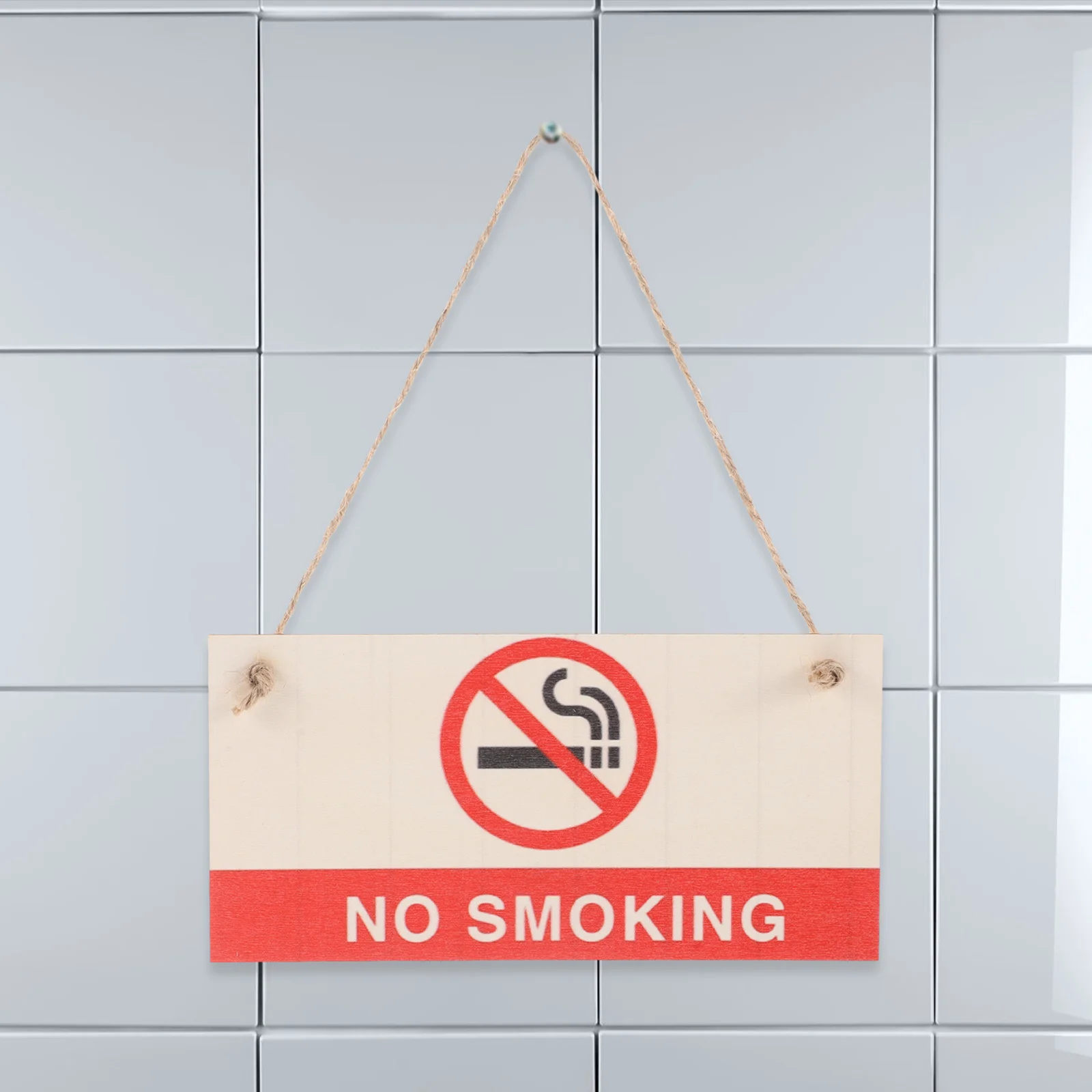 

2 Pcs No Smoking Sign for Facility Business Handmade Outdoor Signs Anti-smoking Pendant