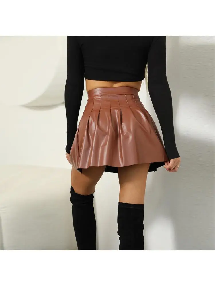 

Shopping School Red Green Explosions Pleated Skirt Women Cross border European American Style Sexy Nightclub Size S M L XXL