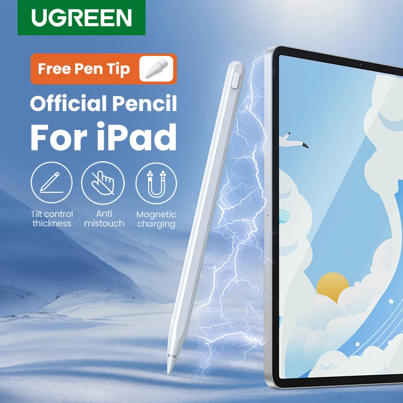 UGREEN Stylus Pen for iPad Pencil Magnetic Wireless Charging for  iPad Pro 12 9 Air 5 Bluetooth Tilt Pen 2 Generation
