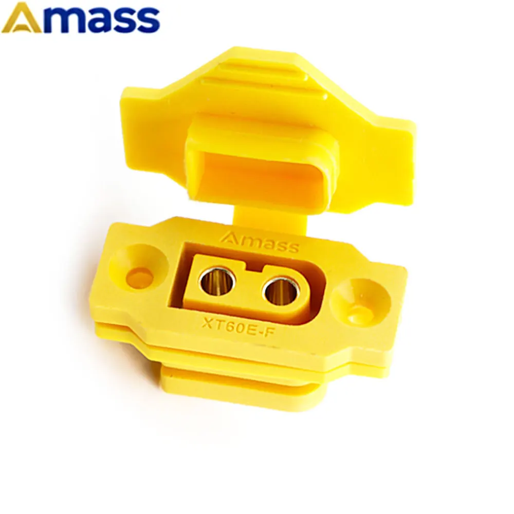 Amass XT60E-F Panel Mount XT60 Connector Male Female Plug Gold Plated For RC Drone ESC Battery Power Cable