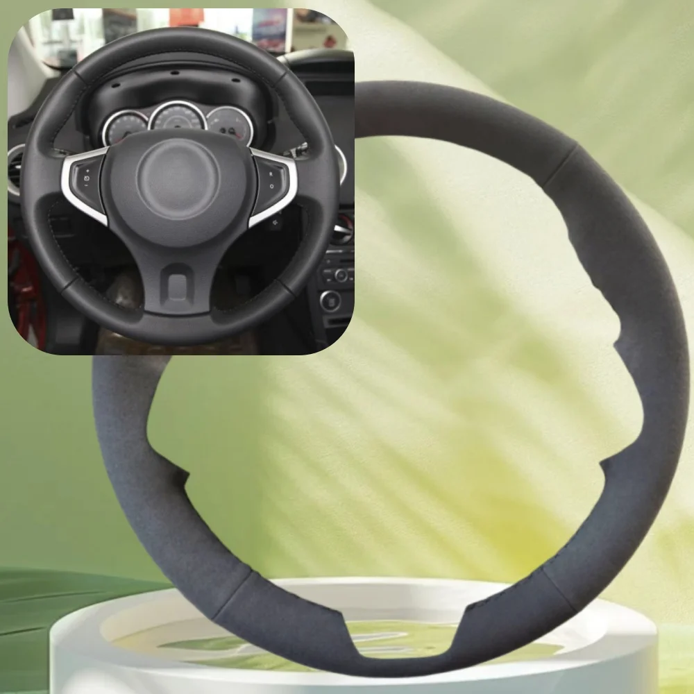 

Hand Sewing Suede Car Steering Wheel Cover For Renault Koleos 2009-2014 Samsung QM5 Customized Steering Wrap Car Accessories