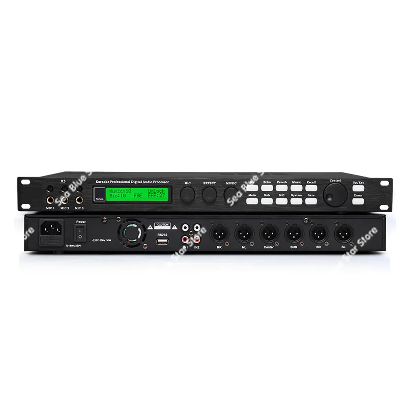 Pre-effect device KTV digital reverb device Karaoke professional anti-whistle device DSP pre-audio processor