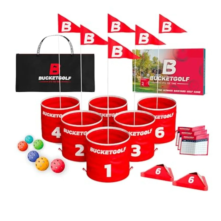 Portable 6 Hole Lawn Golf Game for Family Adults and - Outdoor Play in Yard Park Beach Lawn with Durable Material and Vibrant C