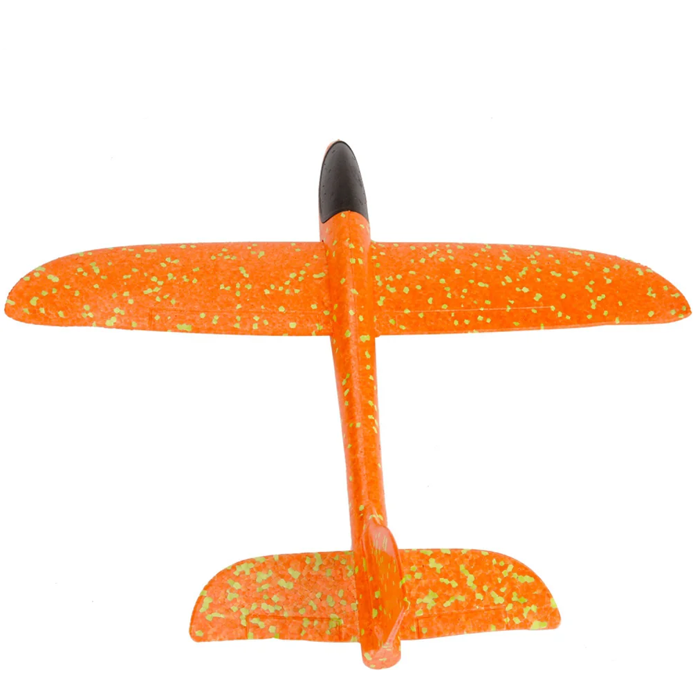 Flugzeugmodell, manuelles Werfen, wirbelnde fliegende Segelflugzeuge für spielende Kinder (Orange), Kinderflugzeugspielzeug