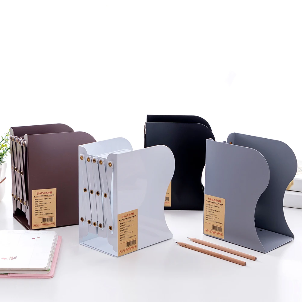 

Adjustable Metal Telescopic Organizer Stopper Stand For Home Office Book Stand Book Storage Rack Library
