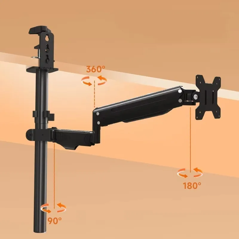 

13-27 inch Load 10kg Daul Monitor Stand Bookcase Clip-on Reverse Lift Rotary Robot Arm Ceiling