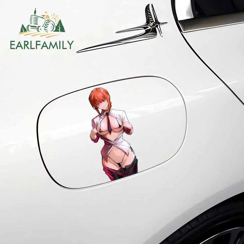 EARLFAMILY 13cm For Car Stickers Sunscreen Anime Decal Personality Trunk Refrigerator Car Door Protector