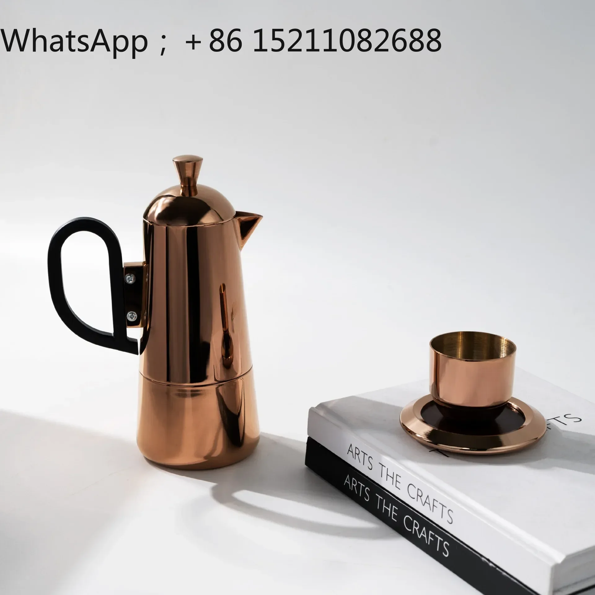 SCY Modern Stainless Steel Mocha Pot Hand Punch Coffee Pot French Press Pot Decorative Ornament Desktop Living Room Model Room