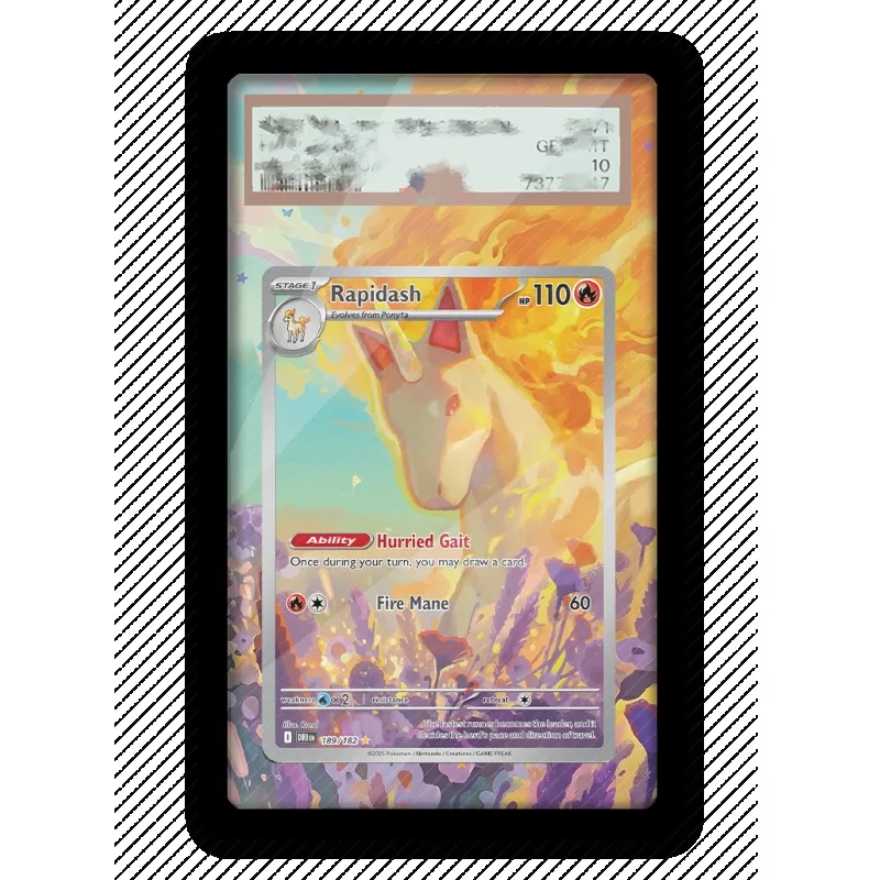 Art Display for Pokemon Rapidash Card PTCG Keychain Anime Game Collectibles Anime Merchandise Acrylic Protective Case Toys Gift view 3