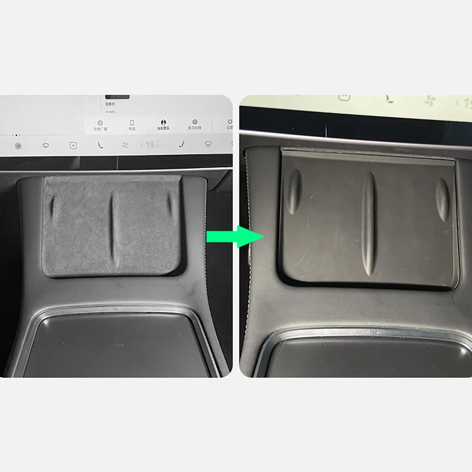 Silicone Pad Interior Accessories Honeycomb Design Scratch Resistant Anti Skid Wireless Charging Mat for Tesla Model