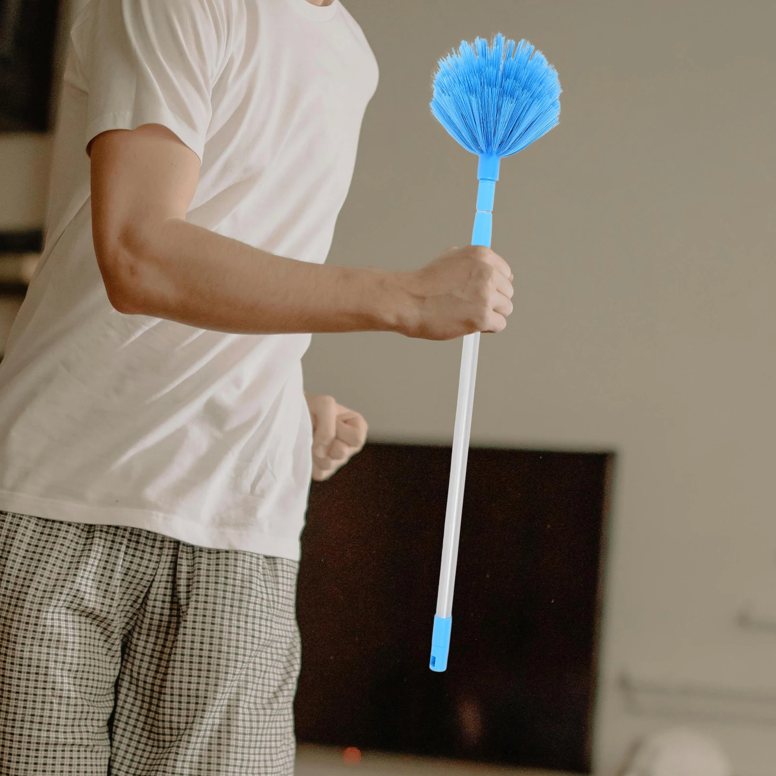 

Ceiling Fan Duster Extension Pole Spiderweb Remover Dust Brush Wall Cleaner Cobweb Brush Long Handle Duster Easy Use Cleaning