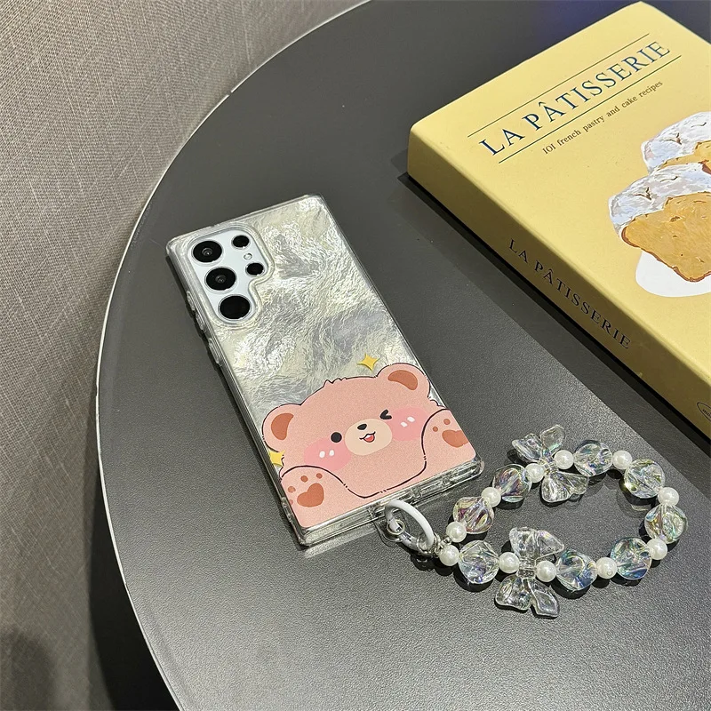 

Cute Cartoon Brown Bear Case Samsung Galaxy S26 S25 S24 S23 Ultra S26U S24+ S25+ S26 Plus Protective Case