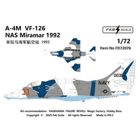 FabScale 1/48 1/72 Scale A-4M VF-126 NAS Miramar1992 Mask Decals for Hasegawa Hobbyboss Model Kit Accessories
