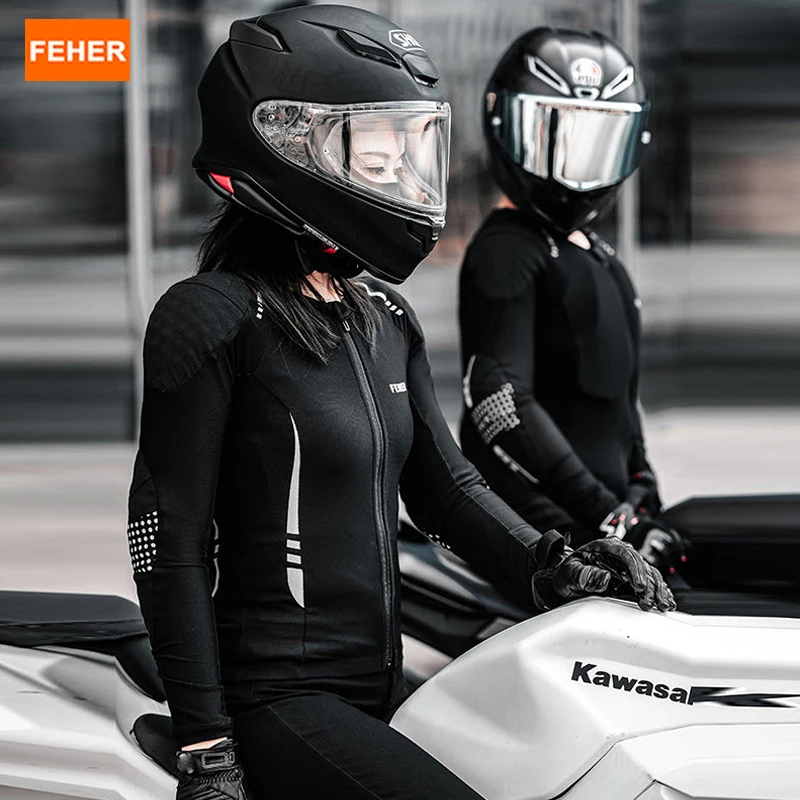 

FEHER Motorbike Jacket Armor Summer Man and Woman, Mesh Design, Breathable, Lightweight, with Removable Protectors for Riders