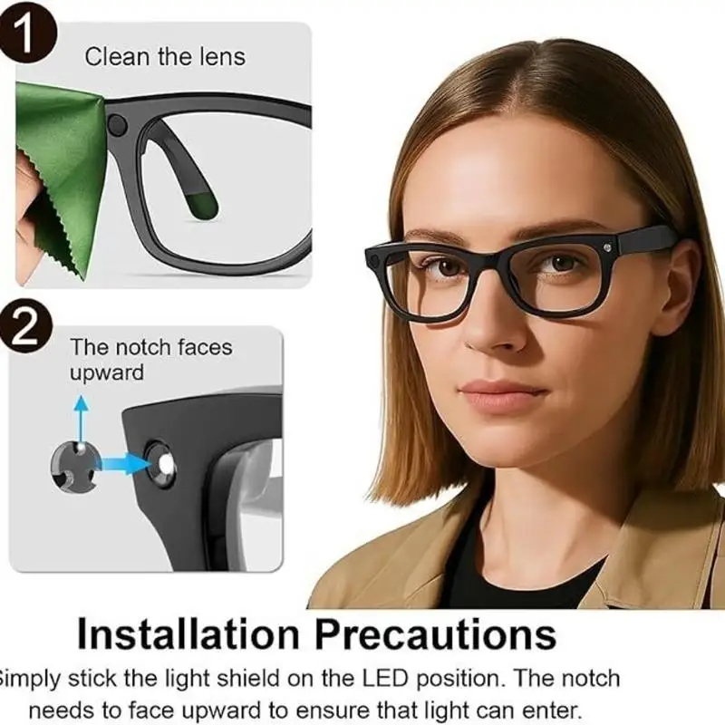 31BA Matte Black Glasses Cover Set, 10 Pack For Daily Wear Carry