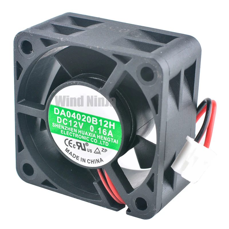 DA04020B12H 4cm Dual Ball Bearing Axial Fan 40mm DC12V 0.16A 2-Pin 10000RPM Cooling Fan for 1U Power Supply 40x40x20mm