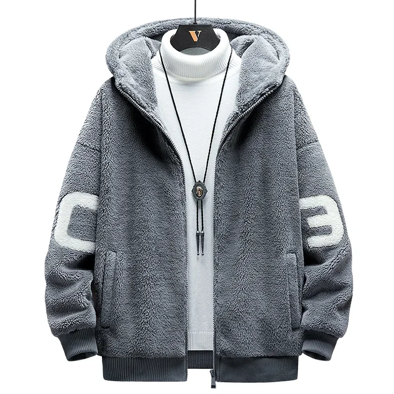 Autumn Winter Men\'s Jackets Jeapan Fashuon Streetwear Harajuku Hooded Jackets Men Casual Men Clothing Wool Jackets Warm jacket