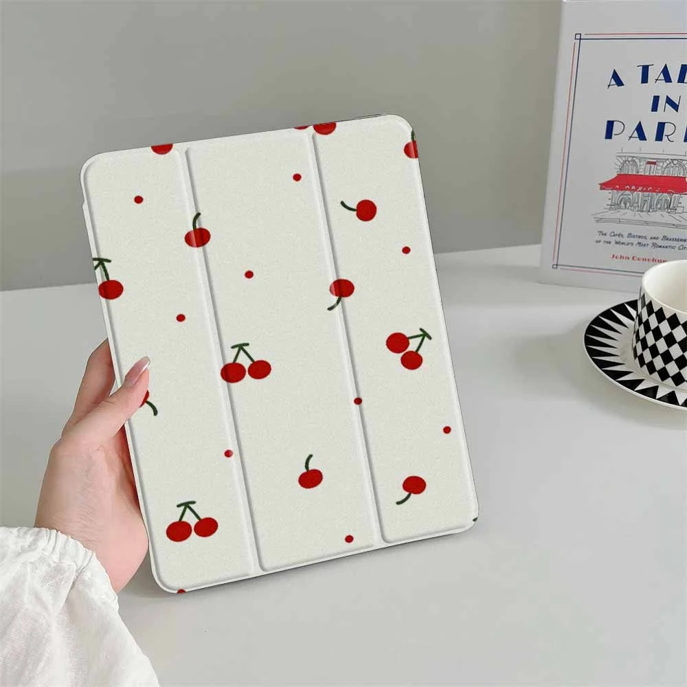 Sweet Fruit Red Cherry For iPad Pro 11 12.9 13 A16 M2 M4 M3 M5 9.7 10.2 5/6/7/8/9/10/11th Mini Air 3 4 5 6 Tablet Case
