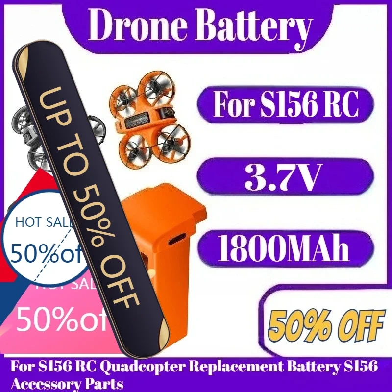 

3.7V S156 Drone Battery 1800MAh Battery For S156 RC Quadcopter Replacement Battery S156 Accessory Parts