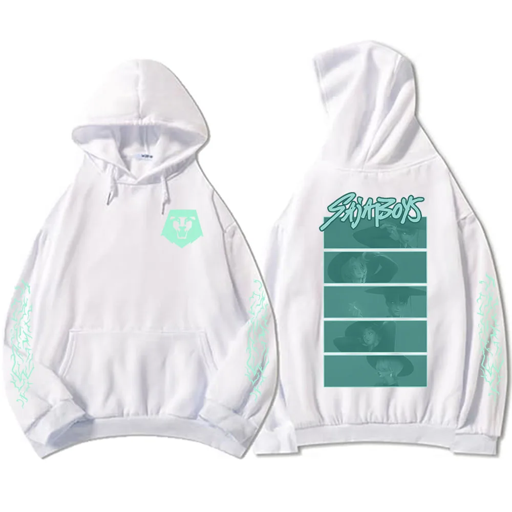 Saja Boys Glow in The Dark Adult Hoodie KPop Demon Hunters Graphic Printing Sweatshirts Long Sleeve Fashion Hooded Pullovers Men