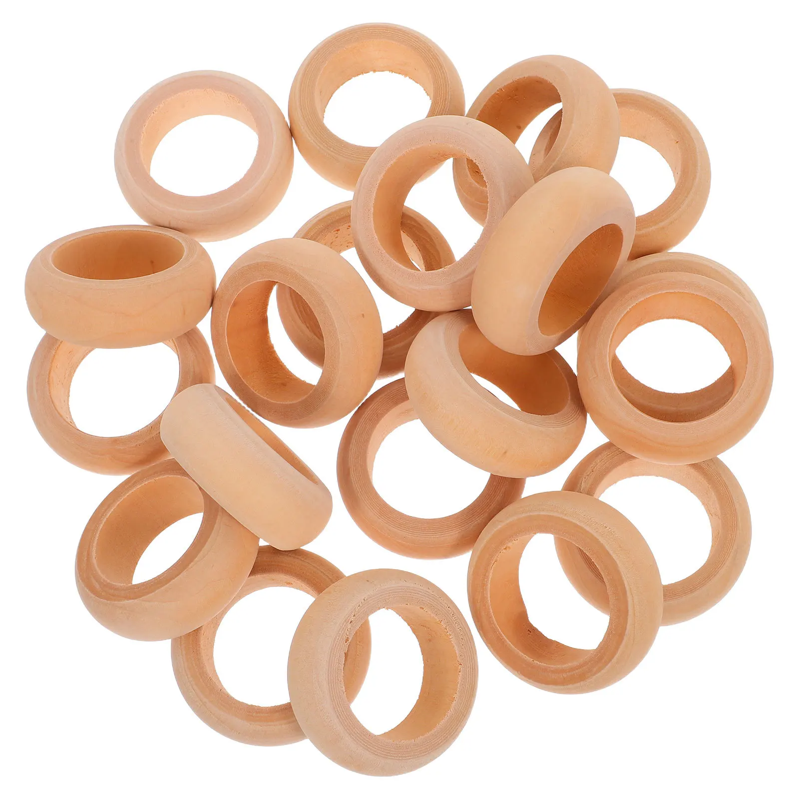 

20Pcs Wooden Napkin Rings Rustic Elegant Farmhouse Style for Weddings Party Holiday Table Setting Wood Napkin Holders Serviette