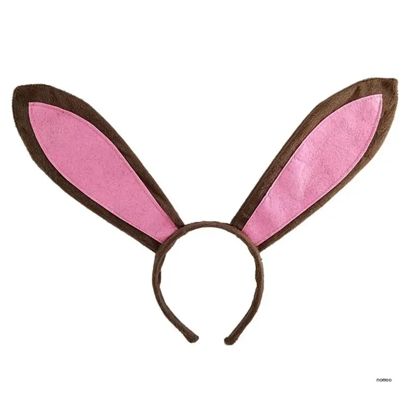 Easter Long Bunny Ears Headband Lovely Rabbit Animal Cosplay Plush Hair Hoop