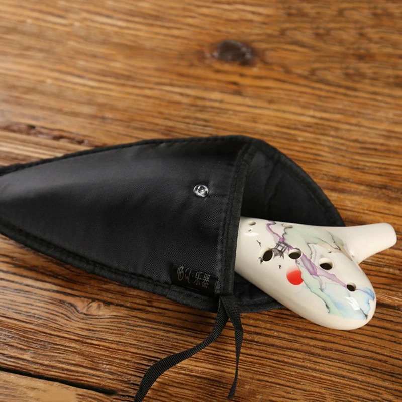 Ocarina Profesional de 12 Orificios con Afinación en Do, Ocarinas de Cerámica de Lujo, Flauta Alto, Instrumentos Musicales para Principiantes