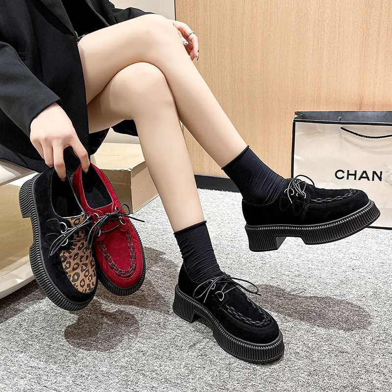 

2025 Hot Sale Shoes Women's Fashionable High Heels Fashion Leopard Print Casual Pumps Women New Plus Size Heels Women