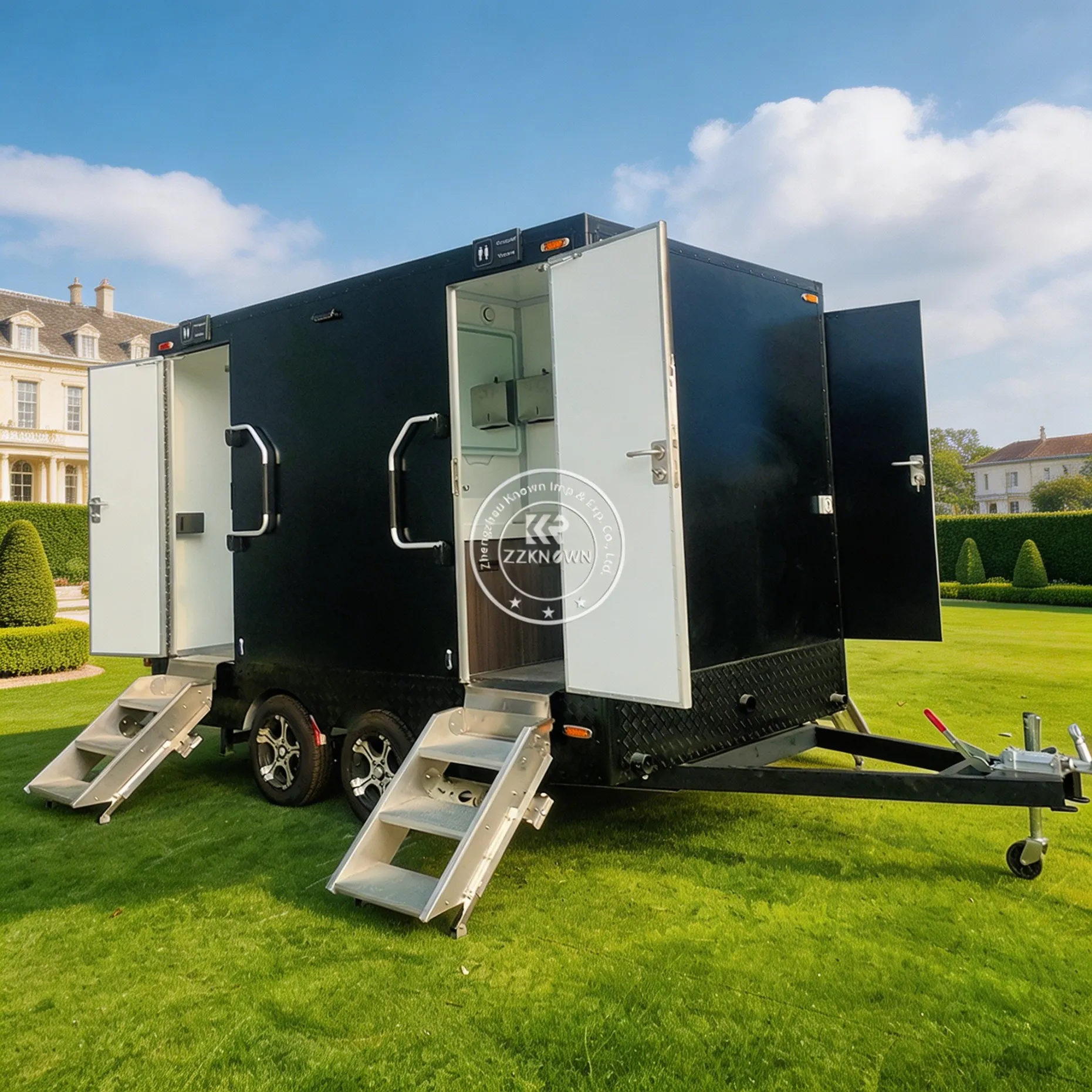 

Customization Outdoor Mobile Restroom Trailer Vip Mobile Toilet Trailer Luxury Bathroom Trailers for Wedding Parties