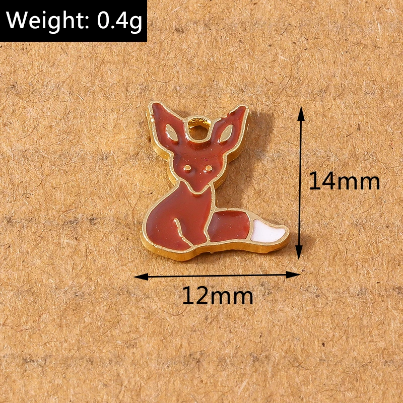 10 Stück süße Emaille Tier Kristall Elefant Charms Anhänger für Ohrringe Halskette DIY Armband Schmuck machen Zubehör liefert – Detail 4