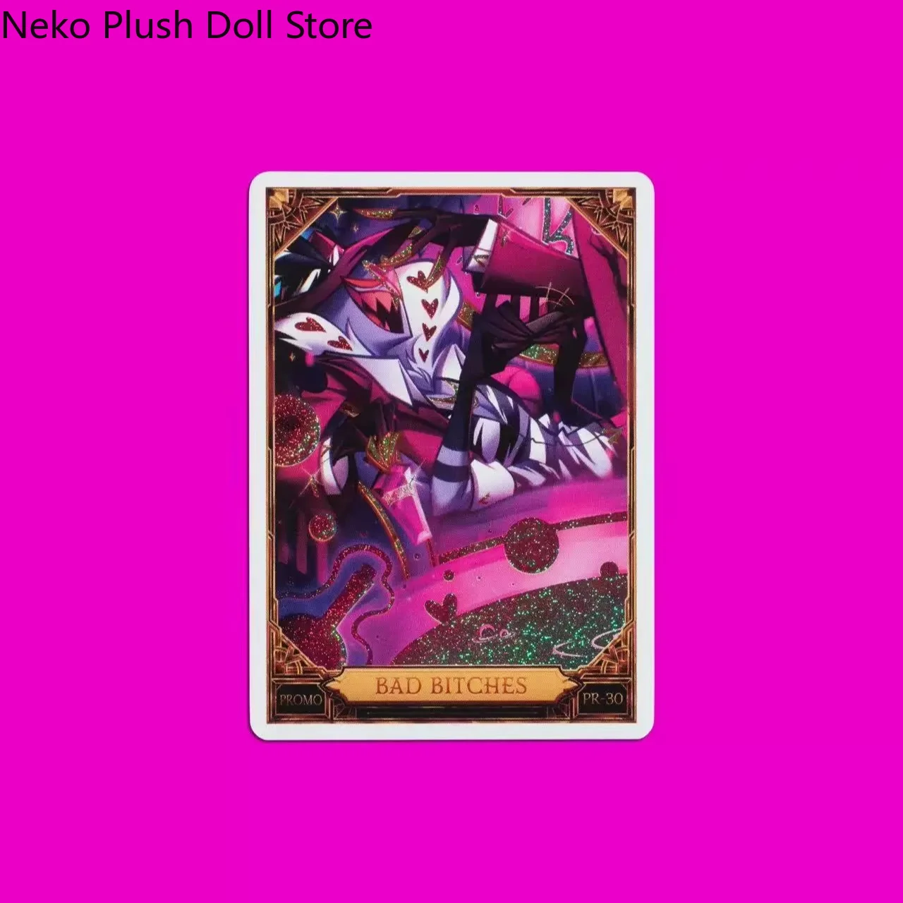 アニメ『ハズビン・ホテル』のヴォックス・ベルベット・ヴァルのコスプレ用フラッシュカード。正規品。コンパクトディスク（cd）またはライトディスク。