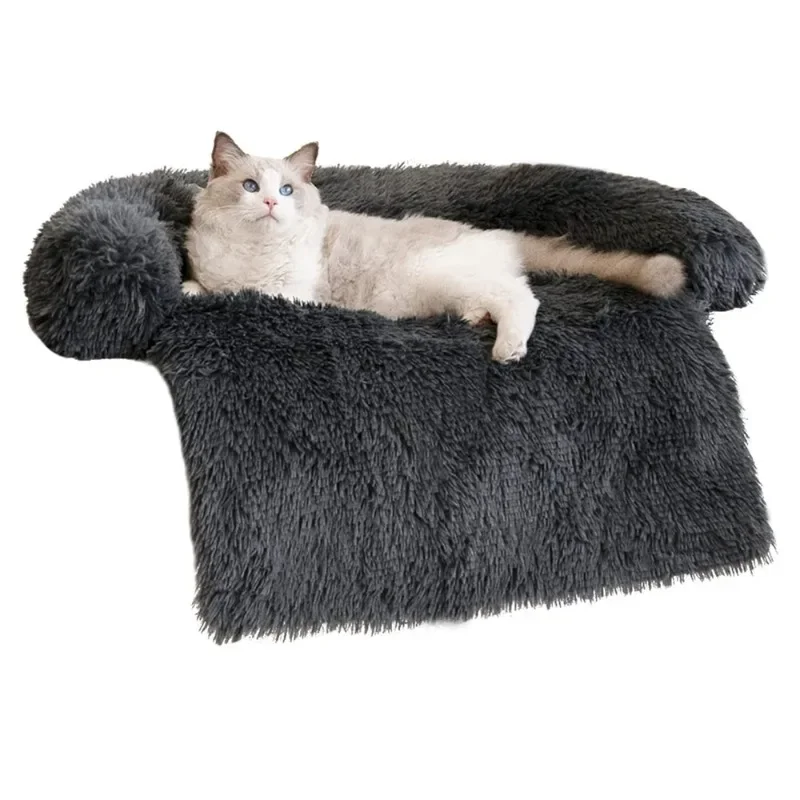 Suitable for small and medium-sized dogs and cats, removable and washable plush pet sofa PP cotton pad, non-slip bottom kennel