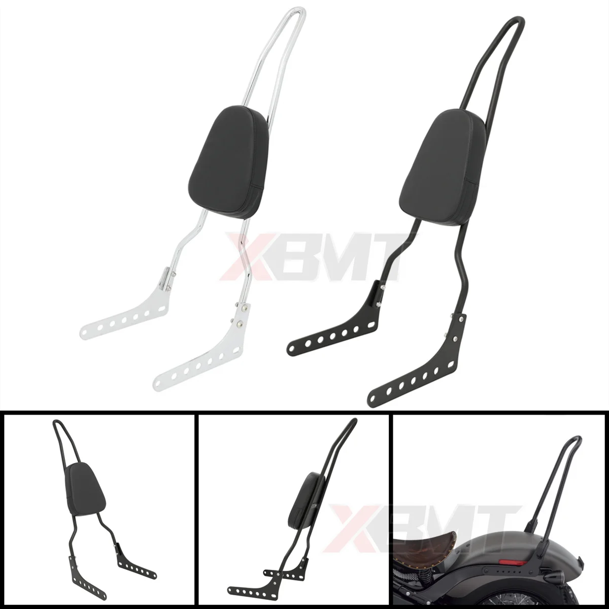 Motorcycle Backrest Sissy Bar For Harley Street Bob 114 FXBBS Softail Slim FLSL Heritage Classic FLHC 2018-2023