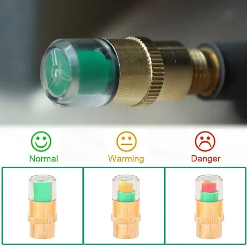 Car Tire Pressure Indicator Auto Tire Pressure Gauge Alert Monitoring Valve Cap Sensor Indicator External Valve Detection Tools