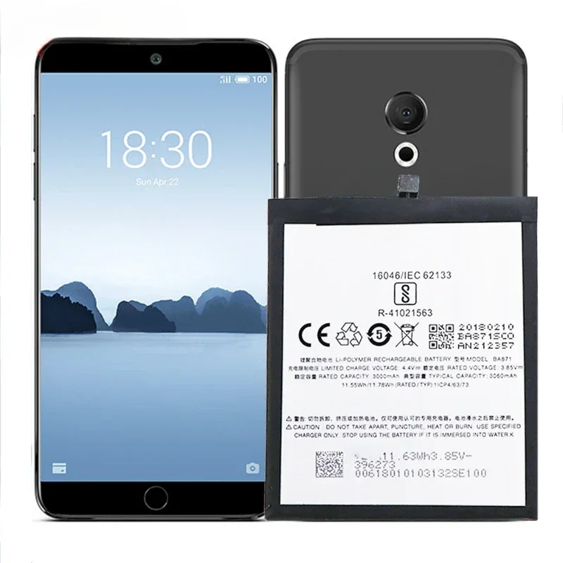 High Quality Replacement Battery for Meizu 15 Lite BA871 3000mAh Mobile Phone Large Capacity New Batteries
