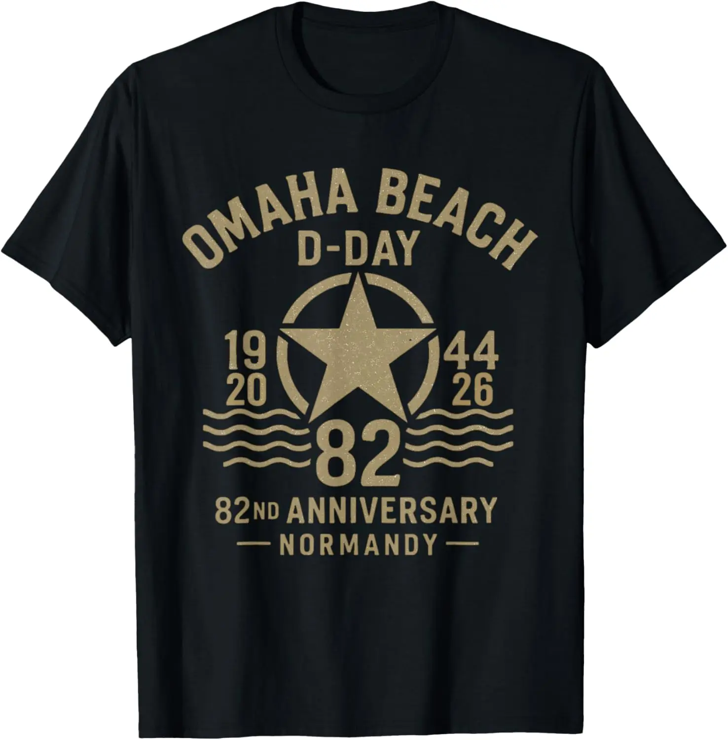 Camiseta del 82º aniversario del D-Day 2026, Normandía, D-Day, Omaha Beach 1944, camisetas de algodón para hombre, ropa de calle de manga corta de verano