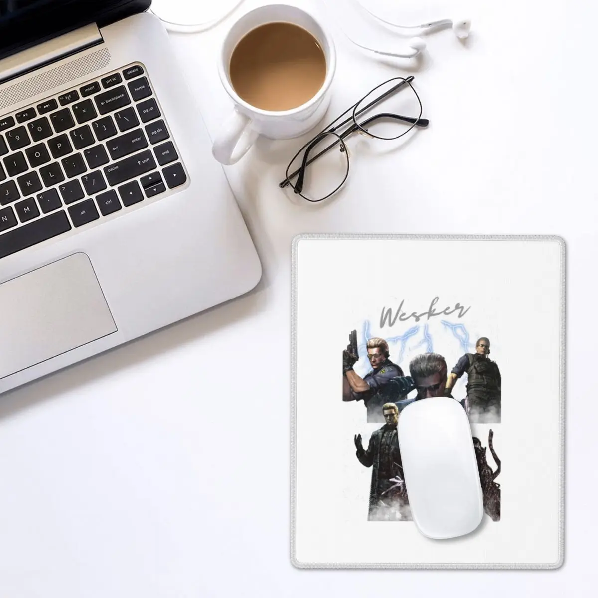 Albert Wesker Collage Mouse Pad Gamer PC Laptop Mats Keyboard Carpet Computer Gaming Office Accessories Desk Mat 7x9 in 22x18 cm