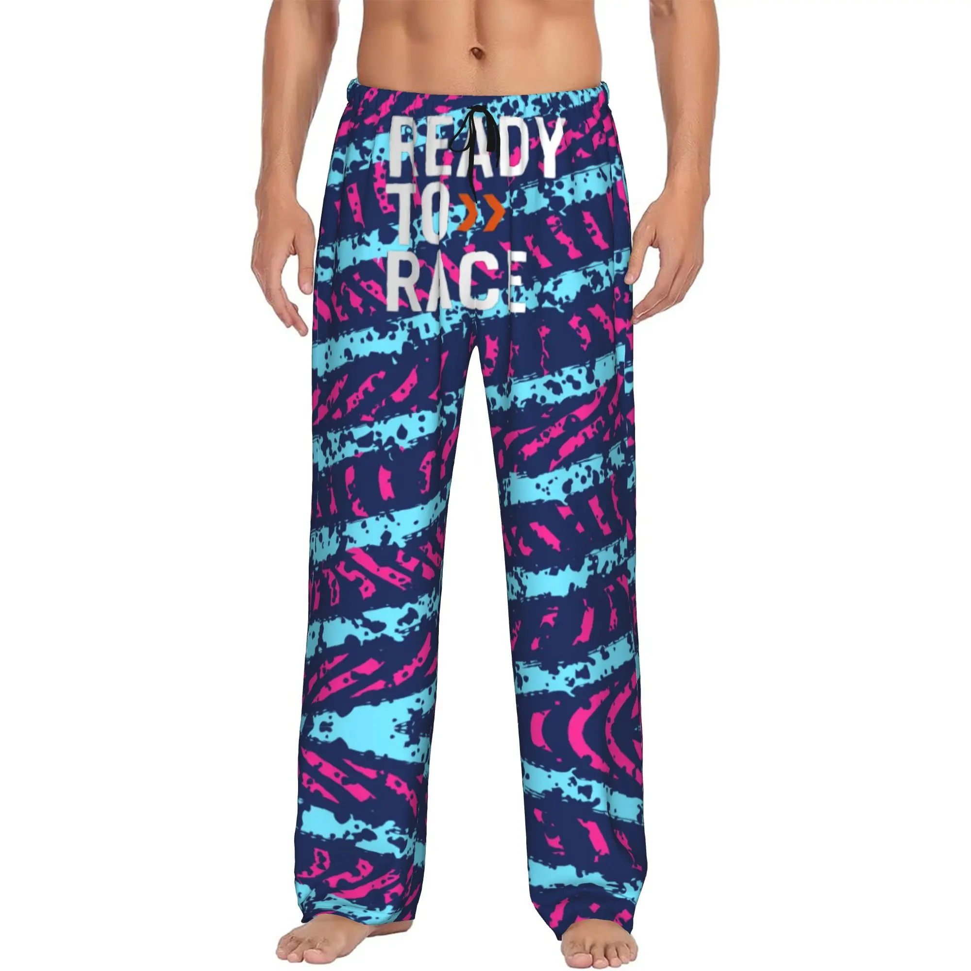 Custom Ready To Race Pajama Pants Men's  Lounge Sleep Stretch Sleepwear Bottoms with Pockets