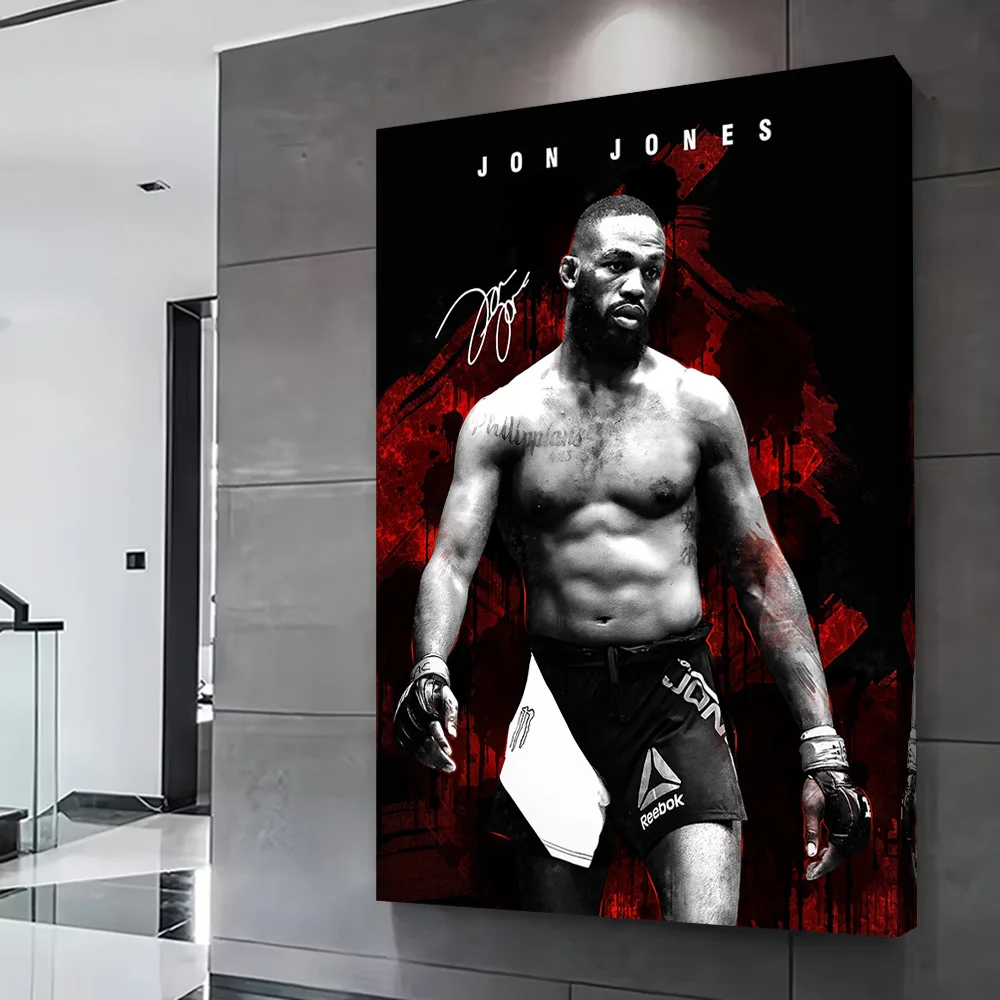 Jon Jones Boxer Fighter Printing Poster Customizable Pictures Wall Art Canvas Painting for Modern Home Decoration Ornaments Room