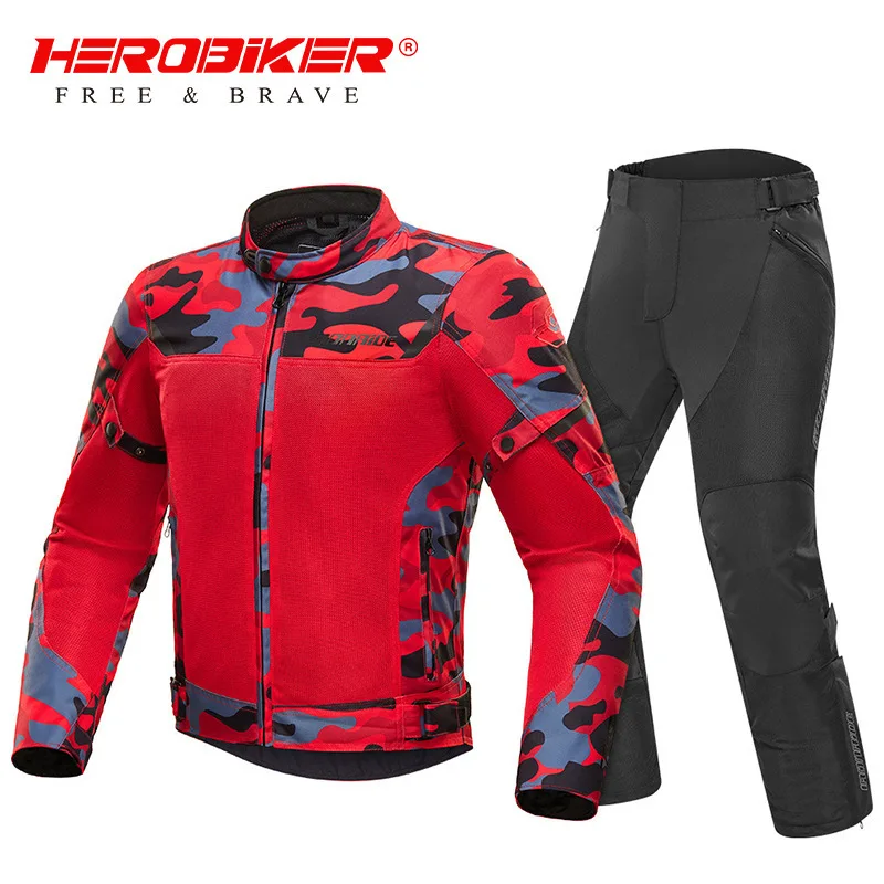 

Summer Breathable Cycling Suit Motorcycle Off-road Mesh Long Sleeved Racing Suit Set Waterproof Motorcycle Top Rally Suit